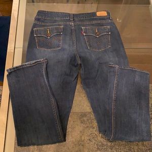 526 slender cut women dark wash jeans